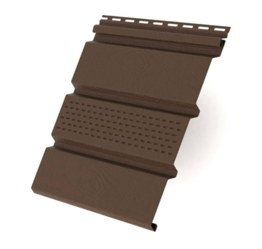 Софит с перфорацией по центру коричневый