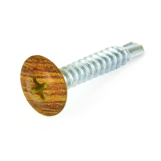 4,2х19 Саморез с прессшайбой со сверлом золотой дуб