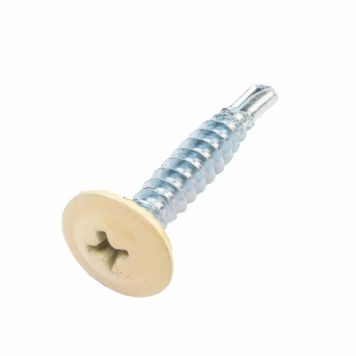 4,2х25 RAL 1014 Саморез с прессшайбой со сверлом